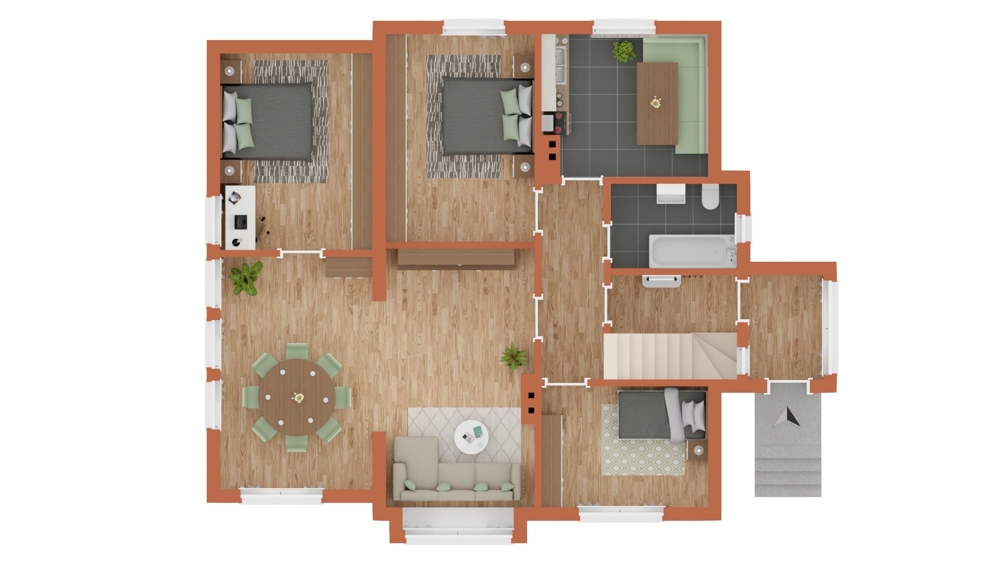 Grundriss Wohnung EG